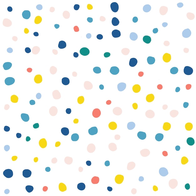 Abstract handmade round seamless pattern background. Childish handcrafted wallpaper for design card, wallpaper, album, scrapbook, holiday wrapping paper, textile fabric, bag print, t shirt etc.