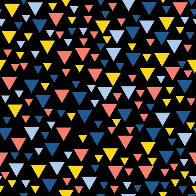 abstract handmade  triangle seamless pattern background. childish handcrafted wallpaper for design card, wallpaper, baby nappy, holiday wrapping paper, textile fabric, bag print, diaper, t shirt etc.