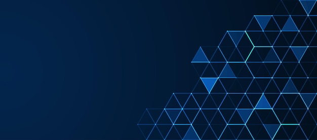 Abstract hexagon background with triangle shape