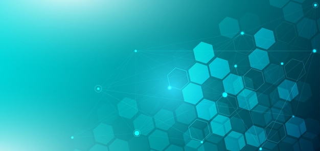 Abstract hexagon pattern background Medical and science concept and structure