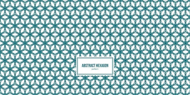 abstract hexagon with turquoise color pattern