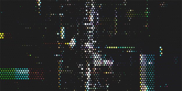 Abstract hexagonal particle colorful background