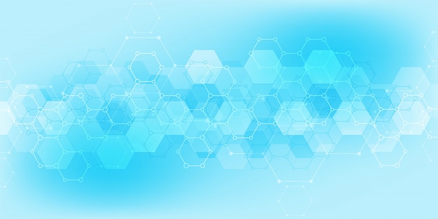 Abstract hexagons pattern