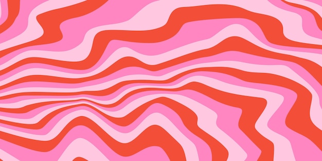 Abstract horizontal background with dynamic waves Trendy vector illustration in style retro