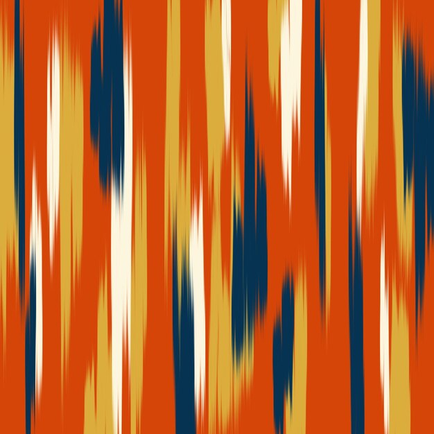 Abstract Ikat Fabric Texture with Vertical Stripes and a Retro Color Palette
