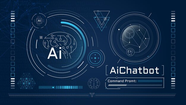 Abstract infographic concept on the topic of artificial intelligence