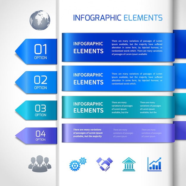 Abstract infographics design elements