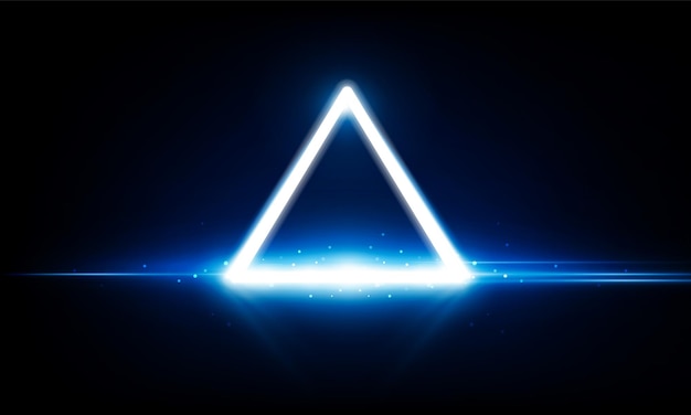 abstract key door open light out technology and with neon triangles hitech communication