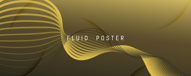 abstract landing page template with wave lines and geometric sha