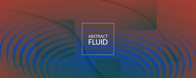 Abstract landing page template with wave lines and geometric shapes