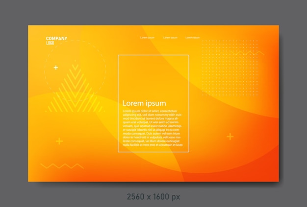 abstract landing page   with gradient colors and geometric elements.