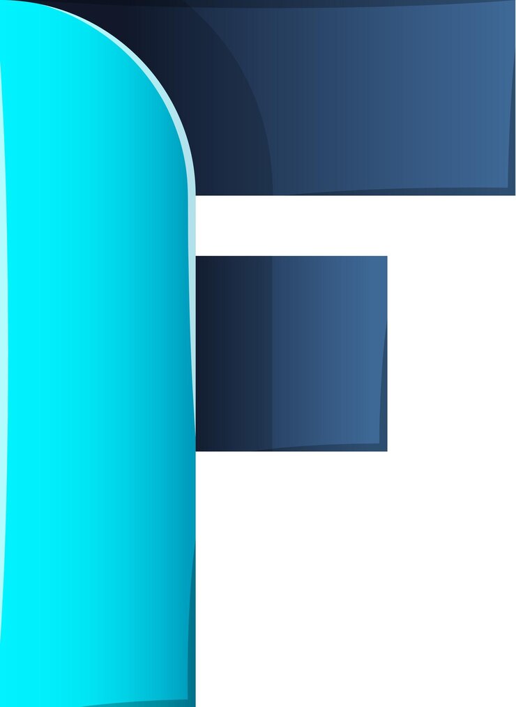 Vektör abstract letter f logo illustration in trendy and minimal style