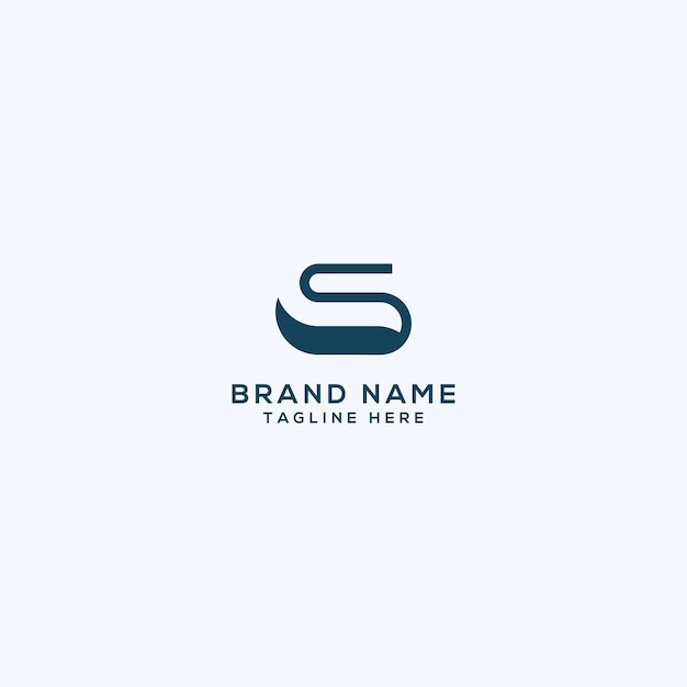 abstract letter s monogram logo vector template initial based minimal flat icon vector