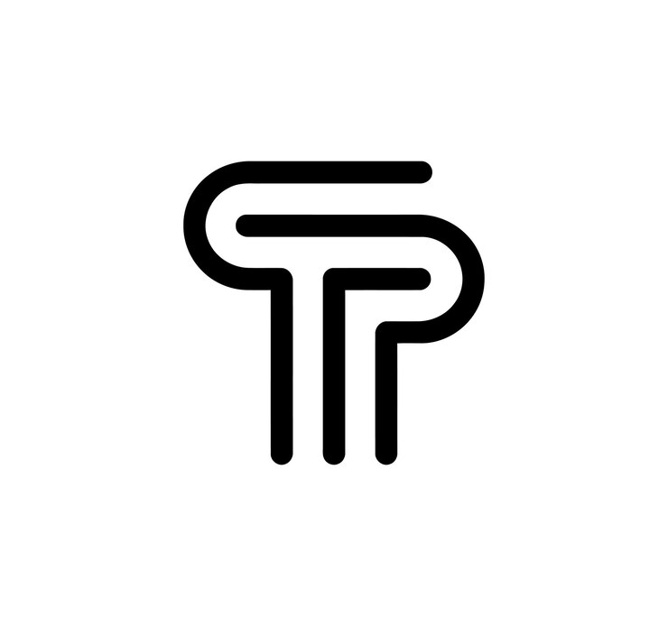 Vektör abstract letter tp logo design