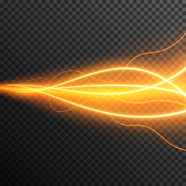 Abstract Light Effect glowing waves vector transparent
