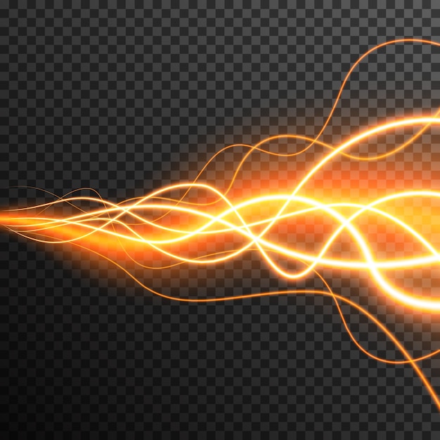 Abstract Light Effect glowing waves vector transparent