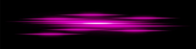 Abstract light streaks background Glowing pink horizontal lines with motion blur effect on a dark backdrop Futuristic speed energy flow laser beams and technology concept