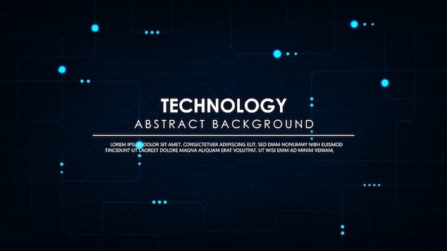Abstract line technology Circuit board on blue background