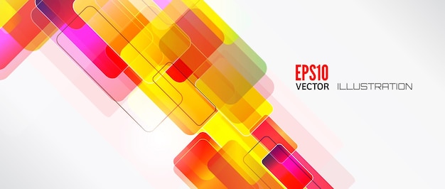 Abstract lines background with colored elements banner lines wave