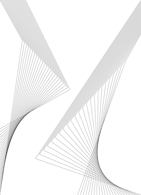 Abstract lines black white design element on white background of angle waves Vector Illustration eps 10 for grunge elegant business card print brochure flyer banners cover book label fabric