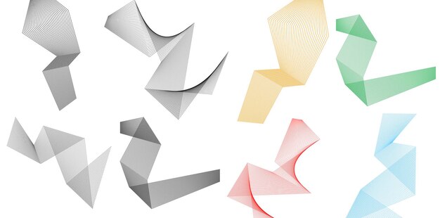 Abstract lines black white design element on white background of angle waves Vector Illustration eps 10 for grunge elegant business card print brochure flyer banners cover book label fabric