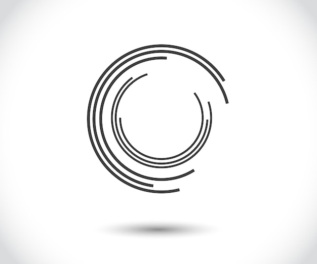 Abstract Lines in Circle Form Design element Geometric shape