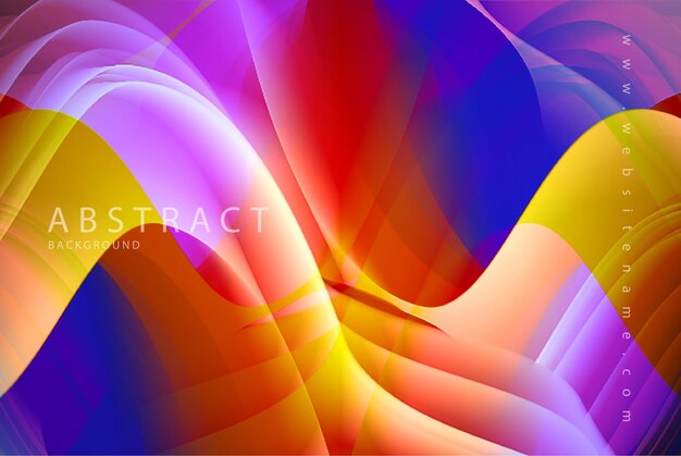 abstract liquid color gradient colorful wavy fluid background design vector template