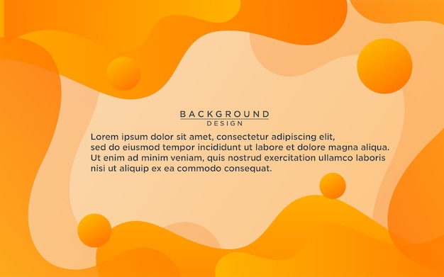abstract liquid orange shape background orange fluid vector banner template for social media web sites