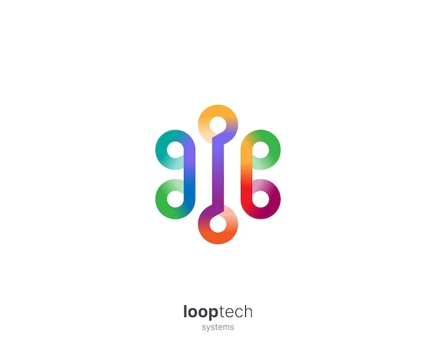 Abstract loop with colorful gradient logo