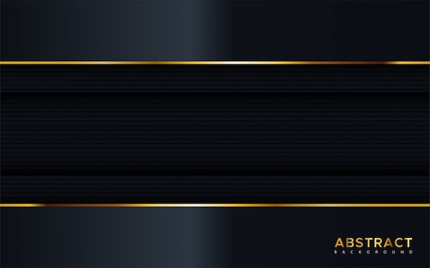 Abstract luxury dark background with golden lines combinations. 
