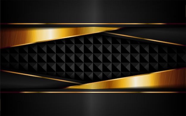 Abstract luxury dark background with golden lines combinations.
