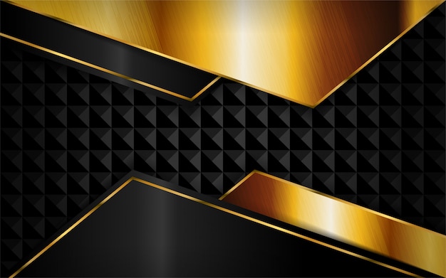 Abstract luxury dark background with golden lines combinations.