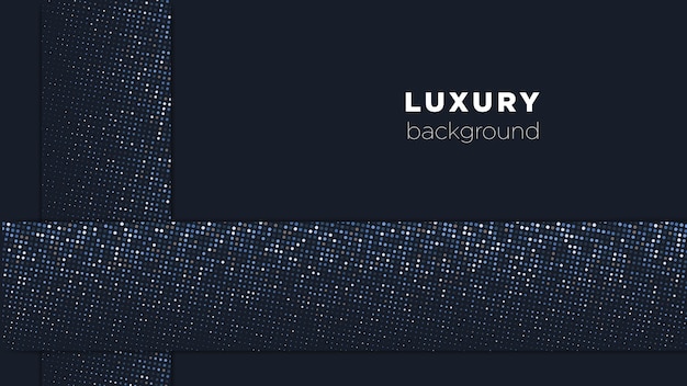 Abstract Luxury Glitter Dark Blue Layered Background