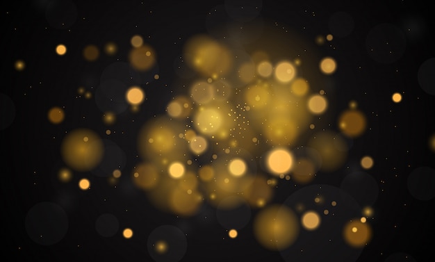 Abstract magical background with bokeh lights effect 