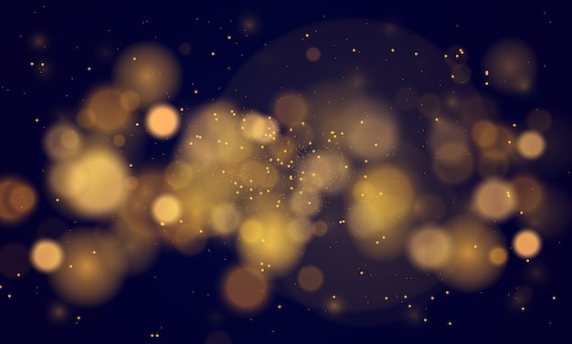 Abstract magical background with bokeh lights effect 