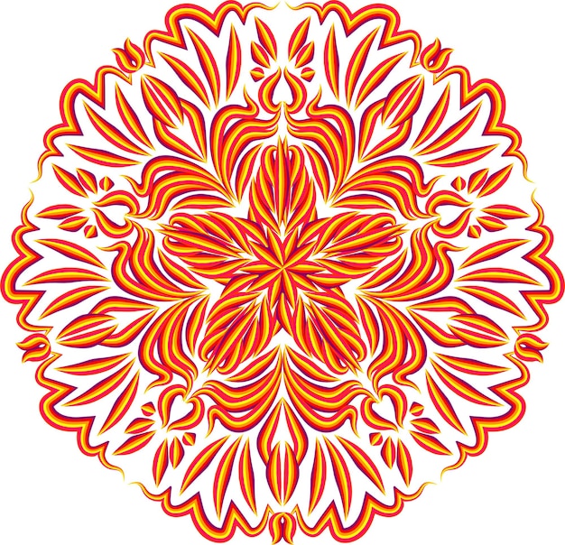 Abstract mandala pattern Round ornament design