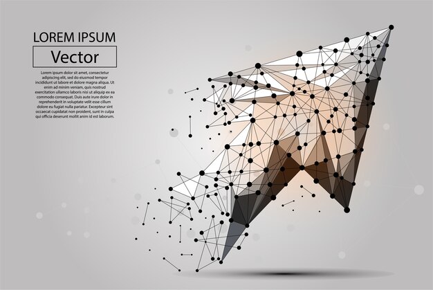 Abstract mash line and point Arrow