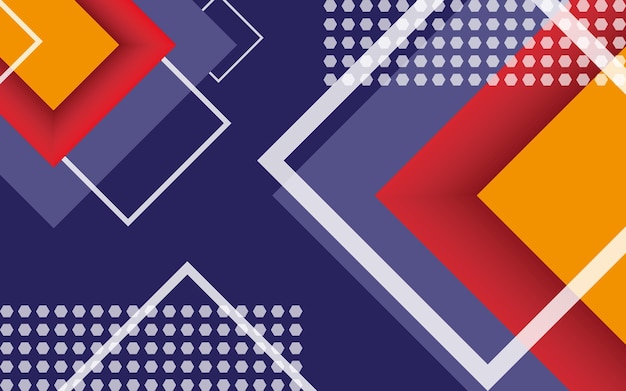 abstract memphis background geometric elements pro vector