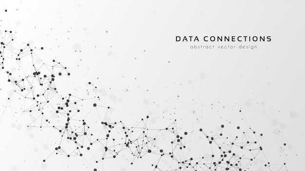 abstract mesh background. futuristic technology style card. lines, point, planes in 3d space.