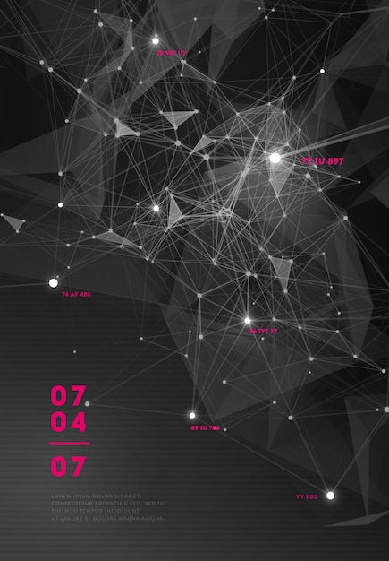  Abstract Mesh Background with Circles, Lines and triangular Shapes Design Layout for Your Business. 
