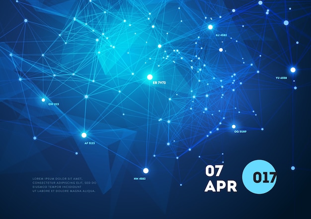  abstract mesh background with circles, lines and triangular shapes design layout for your business. 