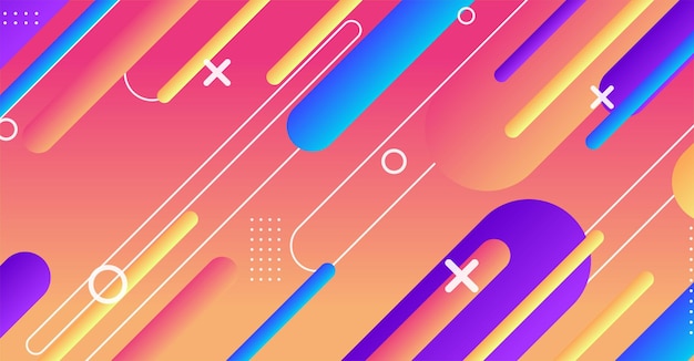Abstract minimal geometric shape background with gradient