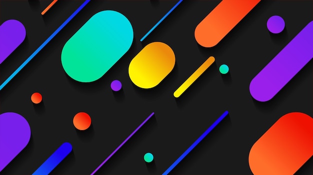 Abstract minimal geometric shape background with gradient