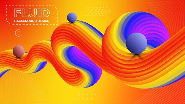 Abstract Modern Background with Wave Fluid and Liquid Element