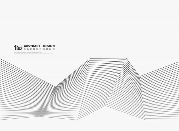 Abstract modern black line on white background.