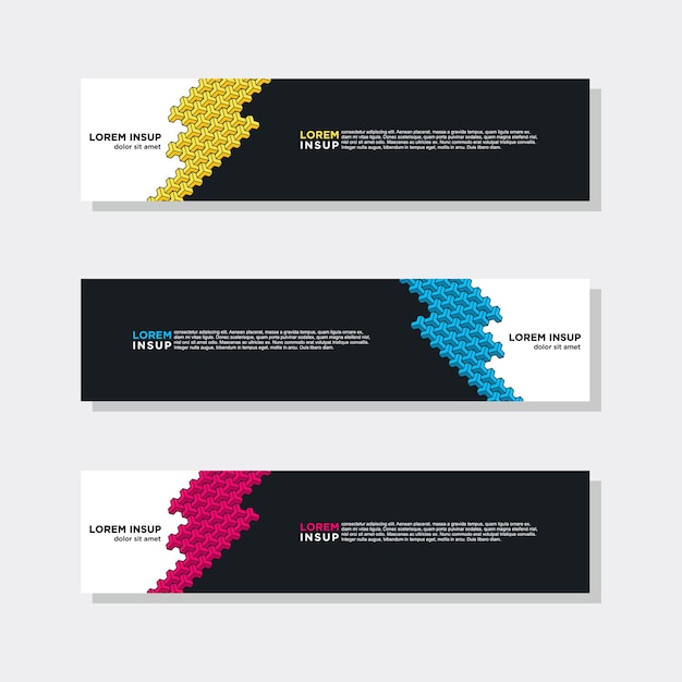 abstract modern collection of web banner template