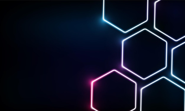 abstract modern colored poster for sports light out technology and with neon hexagon and triangles hitech communication concept innovation background vector design