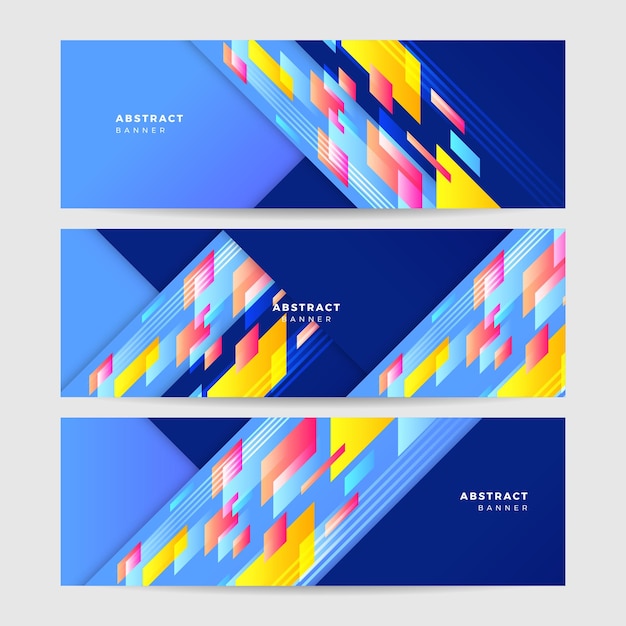 Abstract modern colorful 3d geometric banner background Gradient polygon geometric vector abstract graphic design banner pattern background template web banner design
