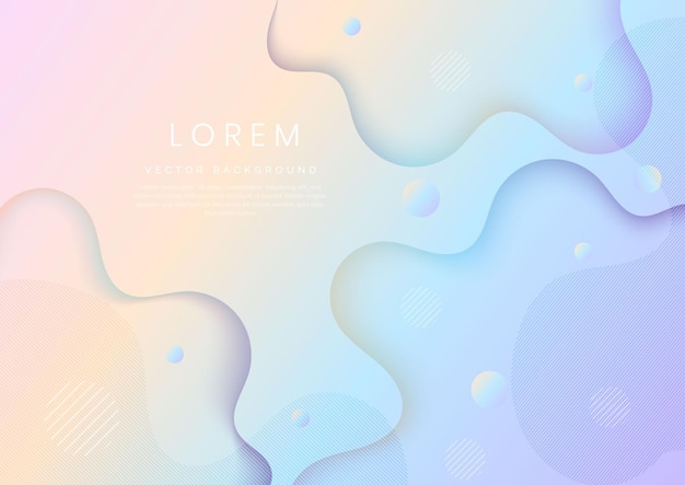 Abstract modern colorful pastel fluid background with copy space for text Minimal style