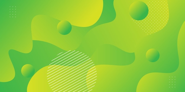 Abstract modern green dynamic fluid background designeps 10